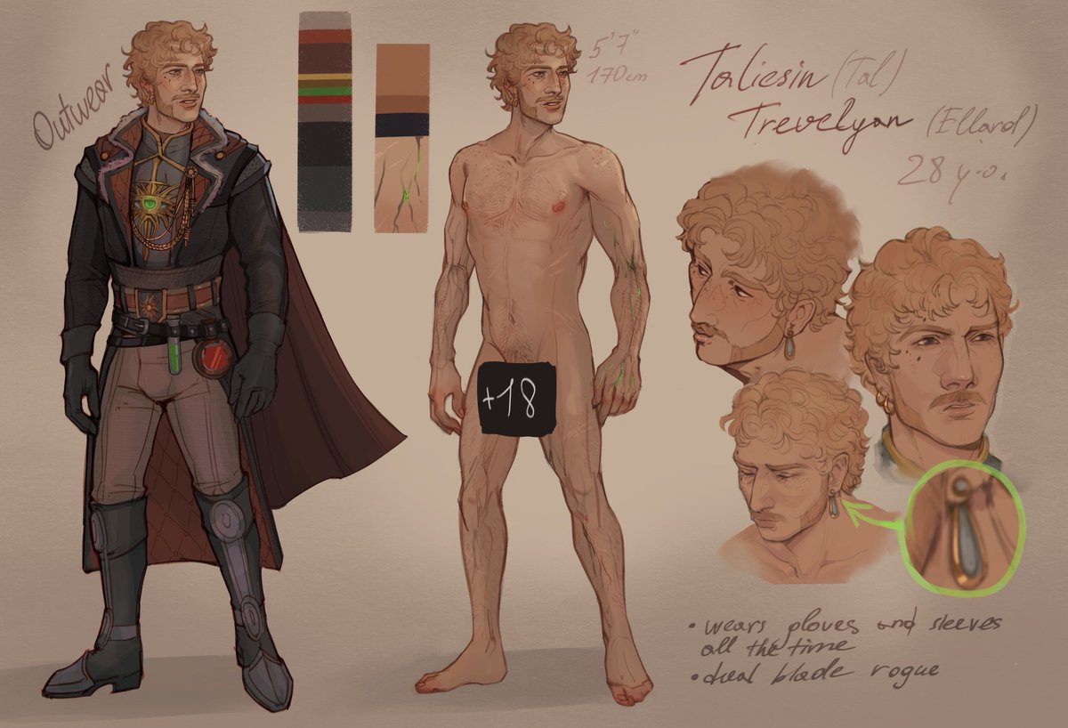Tal Trevelyan ref sheet to support my mental stability