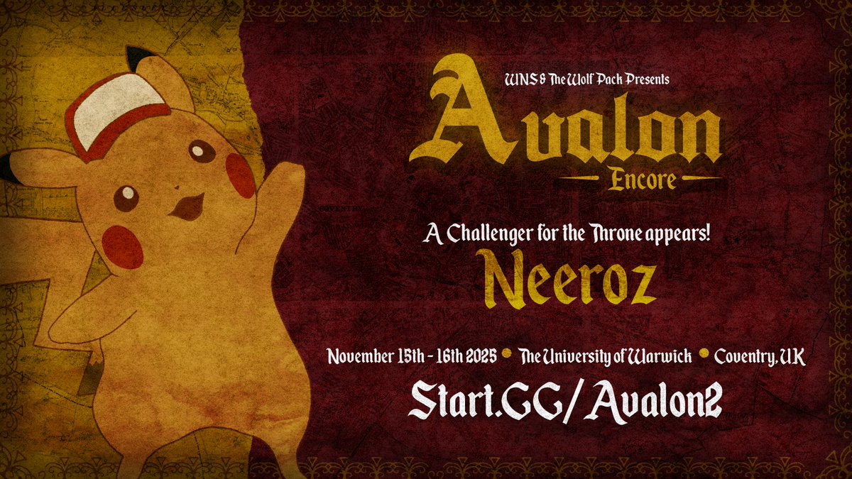 NaetorU, M.Pop0 and Neeroz are challenging for the throne!  🇫🇷

Avalon: Encore registration closes in 12 HOURS⏳197 Ultimate attendees so far‼️

- 15-16th November 
- 256 Cap Singles 
- 48 Cap Doubles &amp; Rivals of Aether 2 
- Top European Talent
- £3,000 Max. Prize Pot

⬇️Sign up!