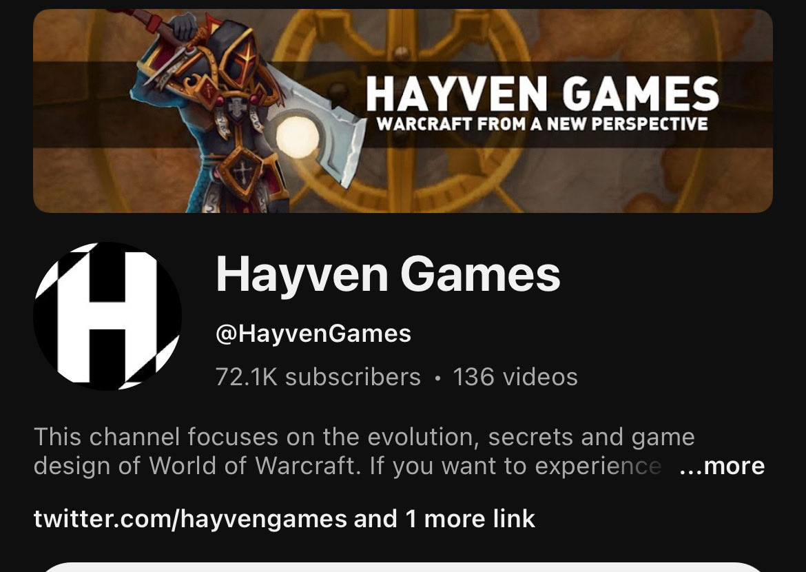 Jaythebard's tweet photo. I’d love to see a tribute to Hayven Games in Midnight, especially with all the Paladin themes we’ll be seeing.

I know Blizzard doesn’t really do in-game tributes anymore, but I can still hope. 

His last video was about the Thalassian Charger!! Can you imagine getting the updated model through a quest honoring him.

Gone 8 years now, but never forgotten. 💛