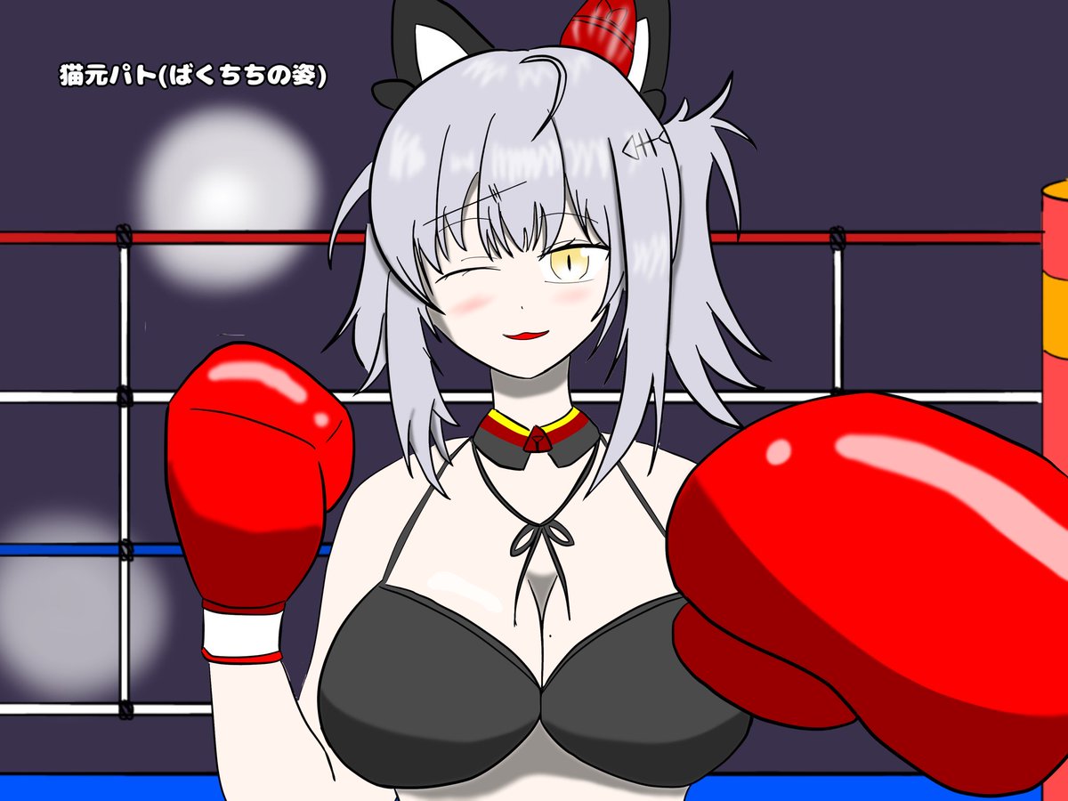 過去に描いたのを再掲！
#ぱとあーと
#猫元パト
#ボクシング