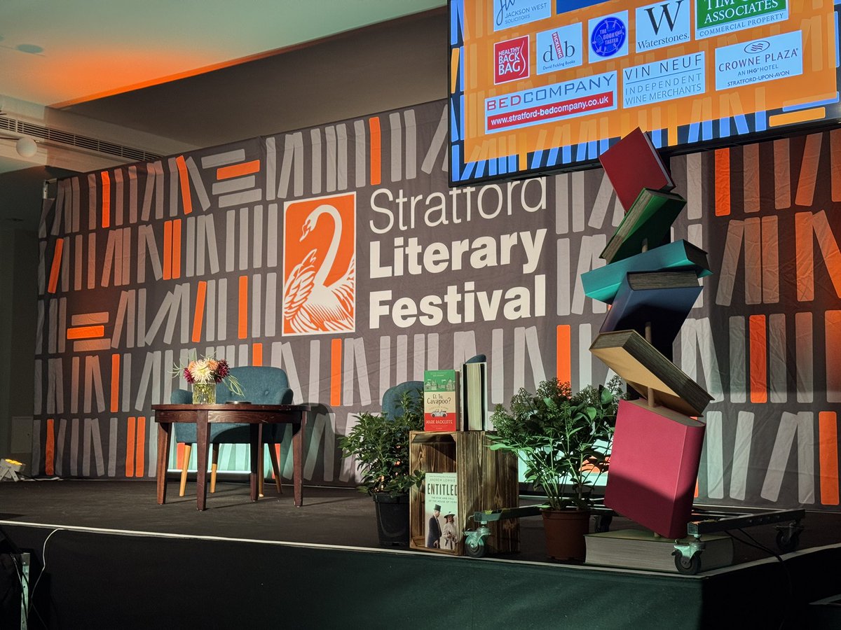 Awaiting <a href="/PhilipPullman/">Philip Pullman</a> at the Stratford Literary Festival- SG  <a href="/StratLitFest/">Stratford Literary Festival</a>