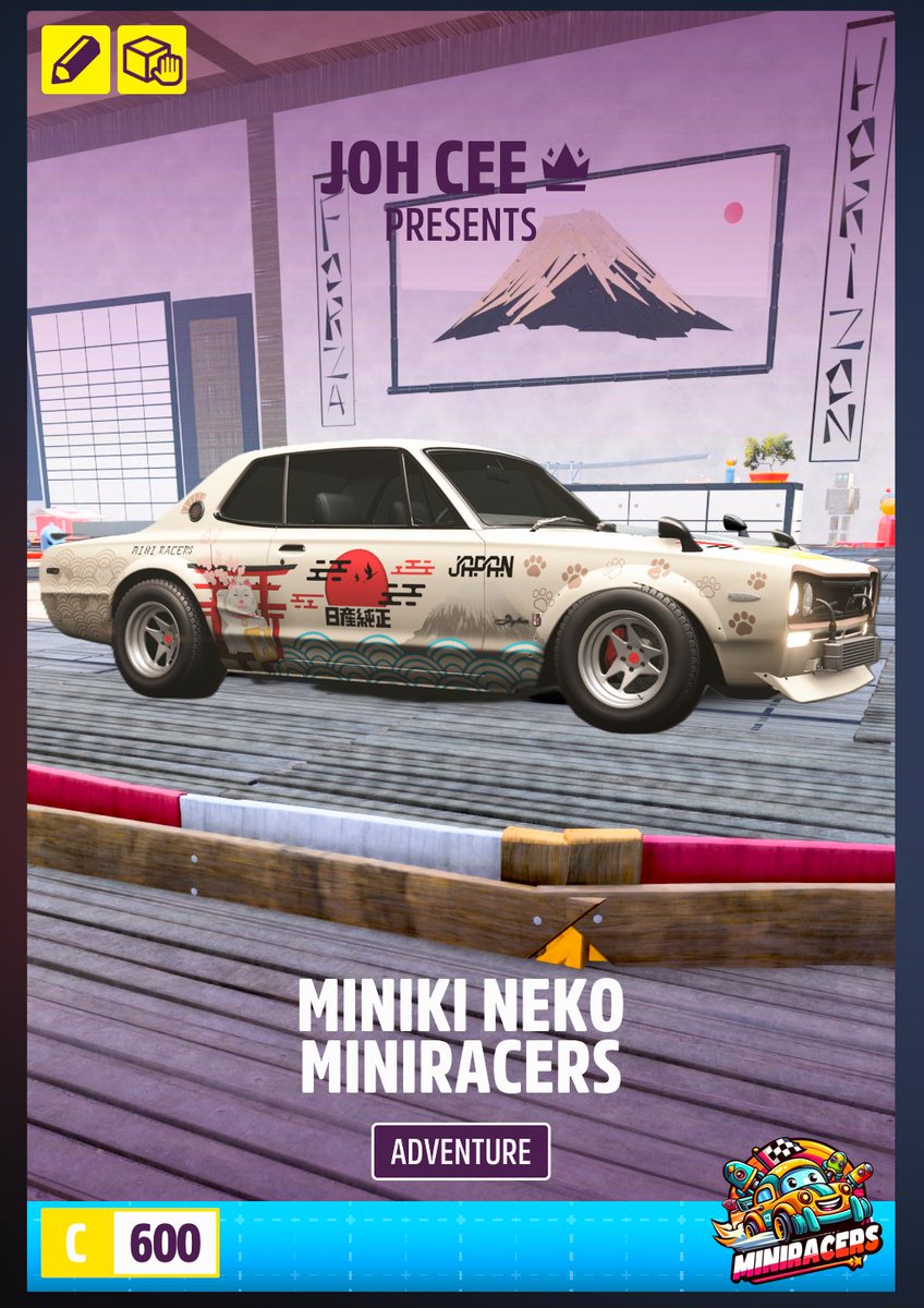 _JohCee_'s tweet image. MINIRACERS season 2 starts here 🙌 Welcome
MINIKI NEKO
NEW #Eventlab 173 029 802
And NEW Livery by @MARVAN_Ai 
1971 Nissan Skyline 2000GT-R
761 301 327
Make sure to tune in C class
@ForzaHorizon @ForzaHorizonJP 
@ColabStudio2025 #fh5
#miniracers