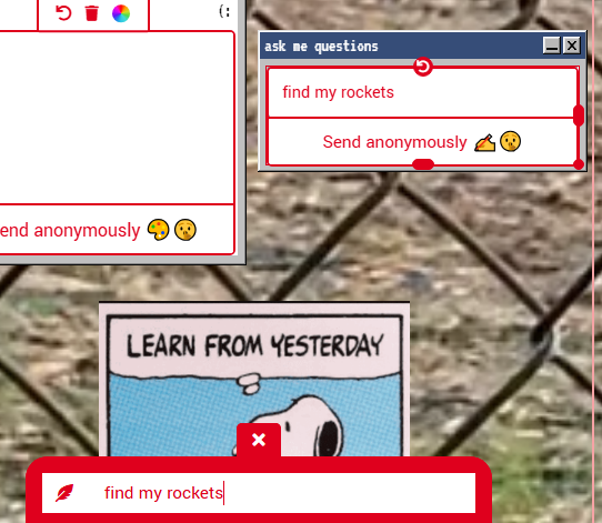 soaringrocket34's tweet photo. i just found out you can change the AMA text and i'm having trouble thinking of something. https://t.co/3uo0LBDL40