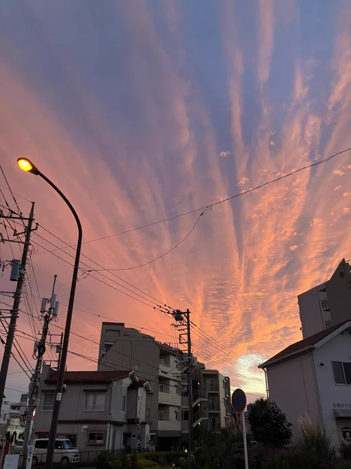 気分転換に外出るかって、空見たら綺麗すぎて笑ってしまった。