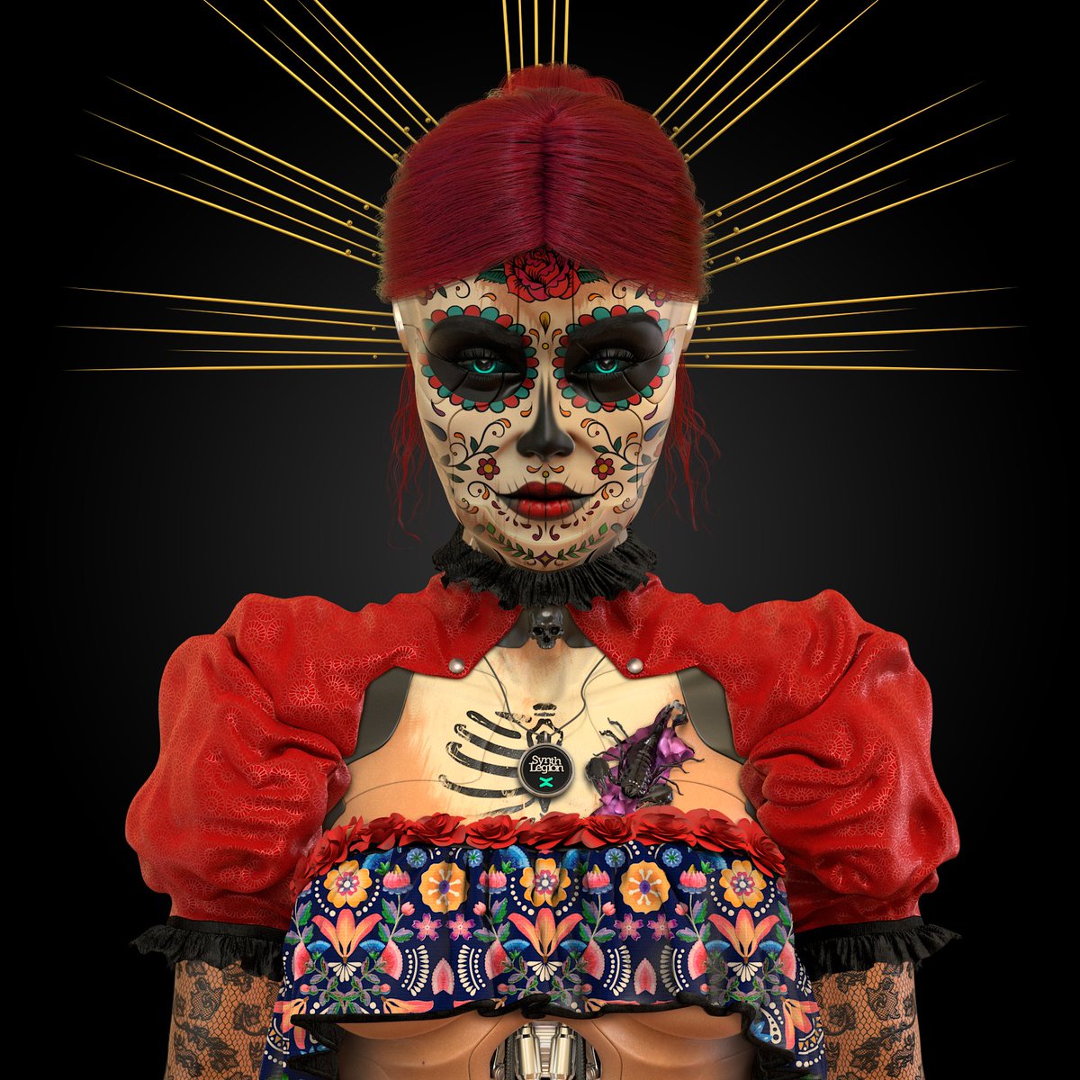 ¡Feliz Día de los Muertos! Legion ⚡️

Today we honor the beauty of remembrance, tradition, and art.

Join us in sharing your favorite Santa Muerte and let's  fill this thread with color and beautiful #3dart 

For the culture!

#SynthSantaMuerte #DiaDeLosMuertos #MultiversX