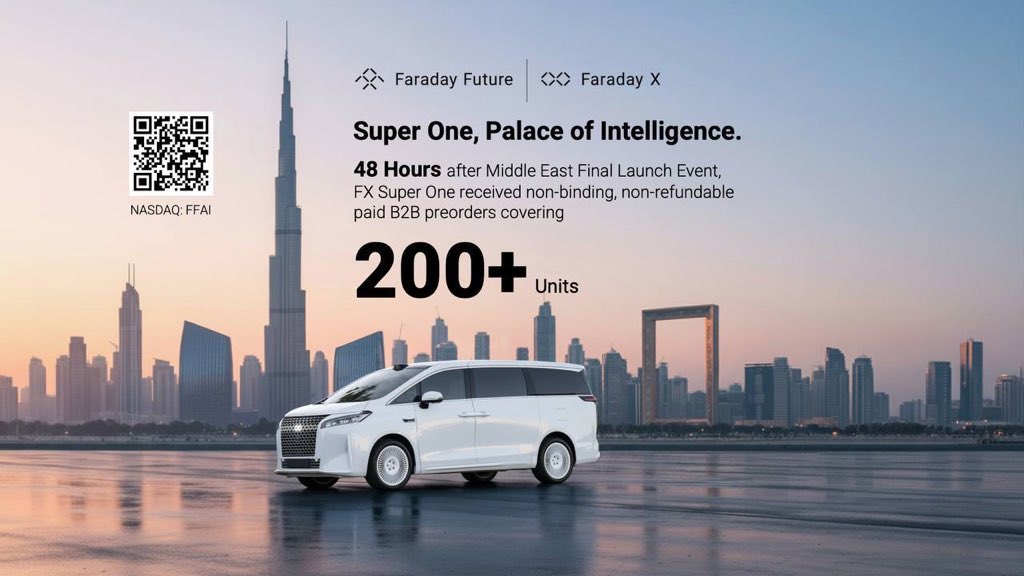cryptopower26's tweet image. Faraday Future Launches FX Super One MPV in the UAE, with the AIHEREV Max edition priced at 309,000 AED; Soccer Legend Andrés Iniesta Named First Super One Owner and Co-Creation Officer

Learn More at FF.com

#FaradayFutureMENA #FFMENA
#FaradayFutureUAE #FFUAE…