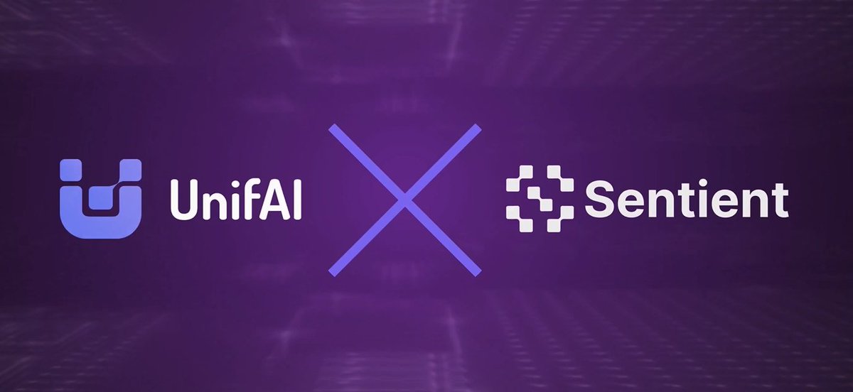 Sentient’s Collaborations: The Future with UnifAI 🤝 

<a href="/SentientAGI/">Sentient</a> has entered into a strategic partnership with <a href="/UnifaiNetwork/">UnifAI Network</a> .

✅ Technological Integration

🔹 Sentient’s distributed model invocation merges with UnifAI’s execution layer.

🔹 This integration enables the