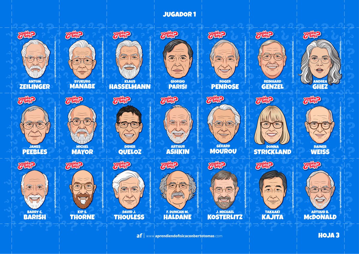 ¿Quién soy? El nuevo juego de Aprendiendo Física para que los más pequeños se diviertan y se familiaricen con algunos rostros clásicos y otros modernos que han marcado y marcan el devenir de la #Física.