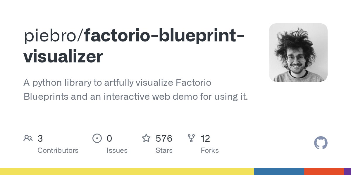 JorCodeAI's tweet image. Turn your complex #Factorio blueprints into stunning, artful SVG visualizations with `Factorio Blueprint Visualizer`! This interactive web demo (570+ stars!) lets you import designs, tweak settings, and see your factories in a new light. #…
#Factorio #Visualization…