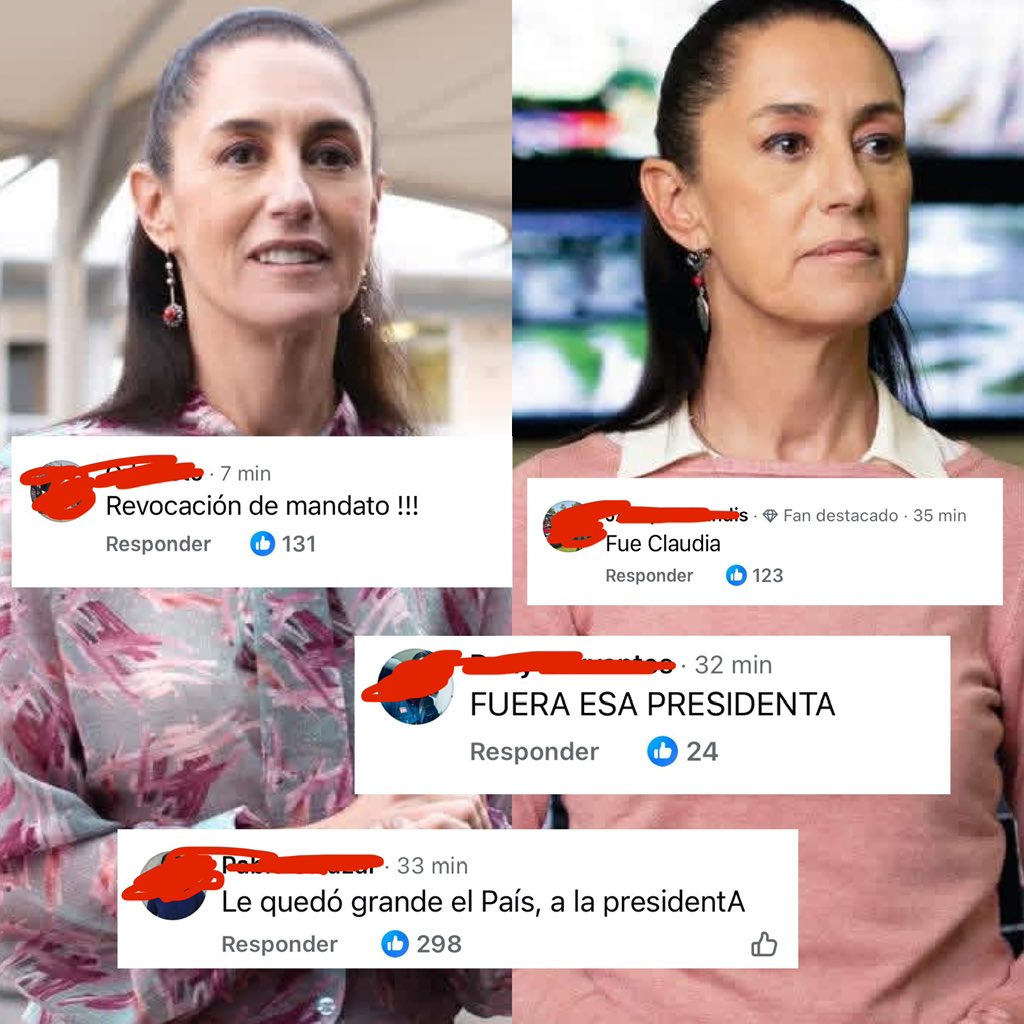 Después de el asesinato de Carlos Manzo.🕯🙏 

FUERA CLAUDIA SHEINBAUM.

#FueElEstado

Siempre le quedó grande el pais Y NO MERECE DIRIGIRLO.