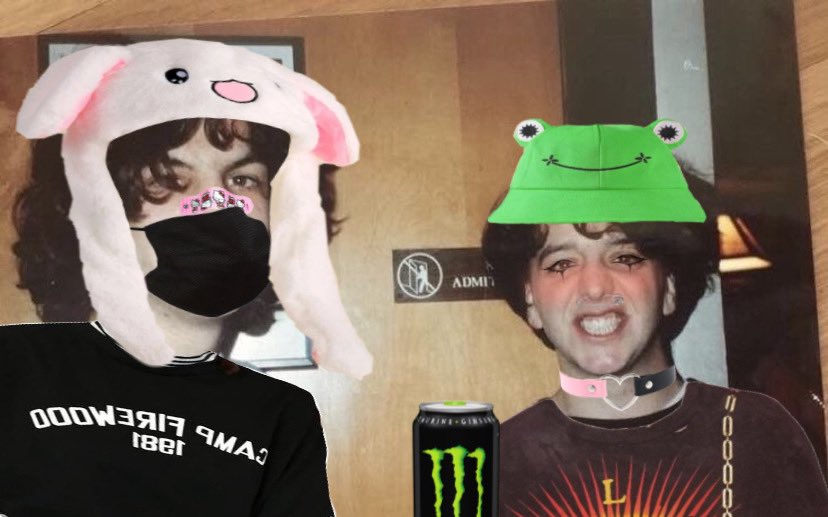 “wake up!! You passed out! 1990s? Ween? Drugs? What’re you talkin about? Aaron and Mickey? Did you just deadname us?! It’s 2020!! We go by arson and mulch. You know that. Quit it, you’re scaring mulch. You know how shy xe is! Xe is selectively mute and you know weed triggers us.”