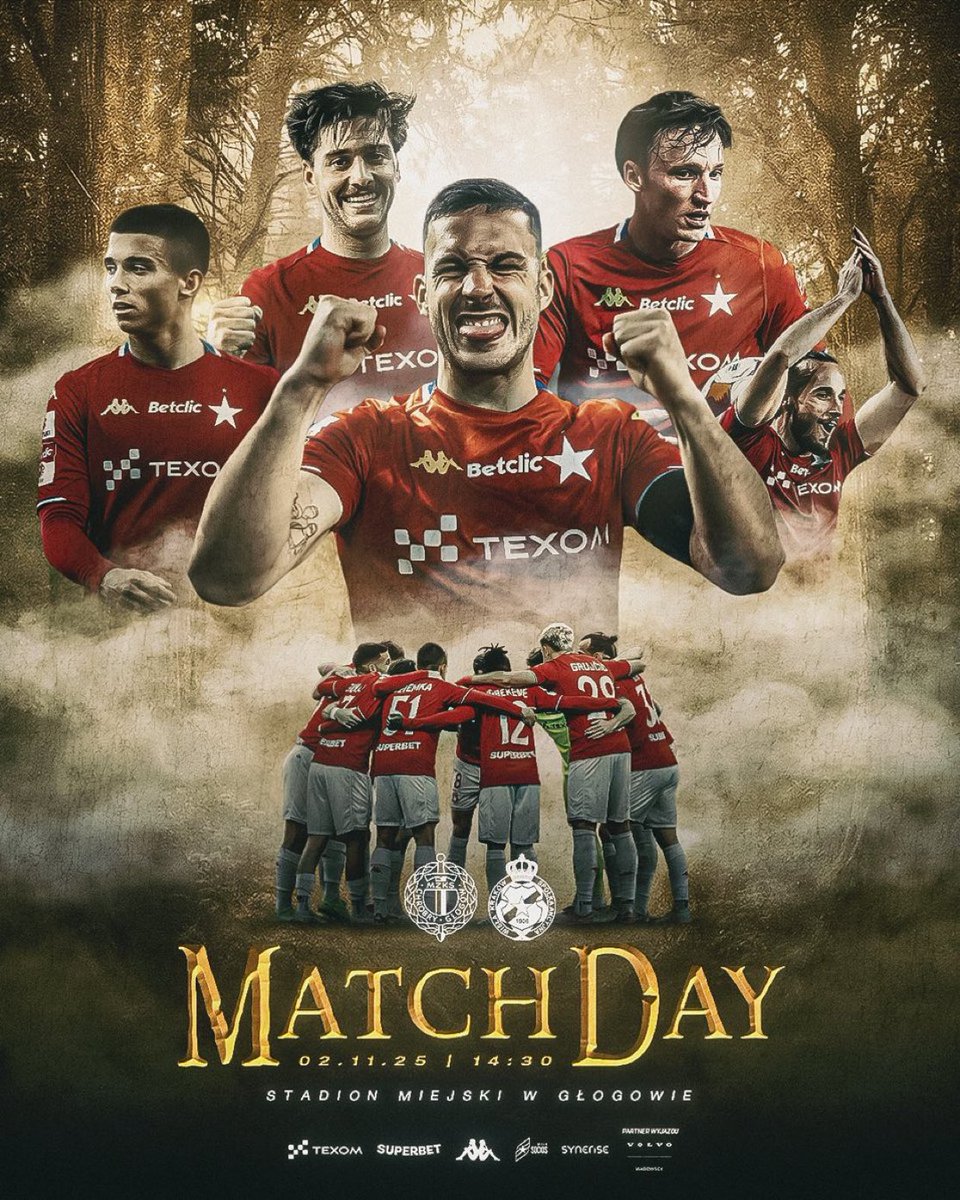 Jour de match ! ⚔️⭐️ 

Le Wisła Kraków affronte cet après midi le Chrobry Głogów ( barragiste au classement ) pour tenter de garder son avance sur ses poursuivants. Un match à l’extérieur qui s’annonce difficile ! JJJBG ⭐️