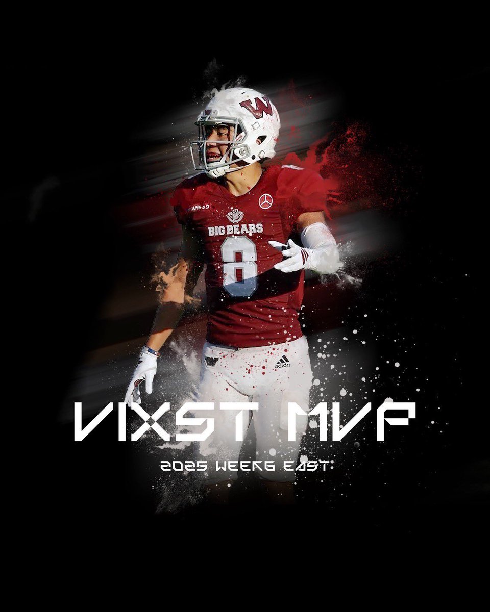 Tempestgloves's tweet photo. 【VIXST MVP 第6節🥇 】
関東学生アメリカンフットボールTOP8

慶應大学に対して鉄壁の守備で完封勝利を収めた早稲田大学。
試合序盤3rd downでのタックルなど、勝負どころでチームに貢献。

選手:DB 森 慶太郎
チーム: 早稲田大学BIG BEARS

Designer : @edge_design_fb 

#VIXSTMVP #football #mvp https://t.co/PFIE3mZqc8