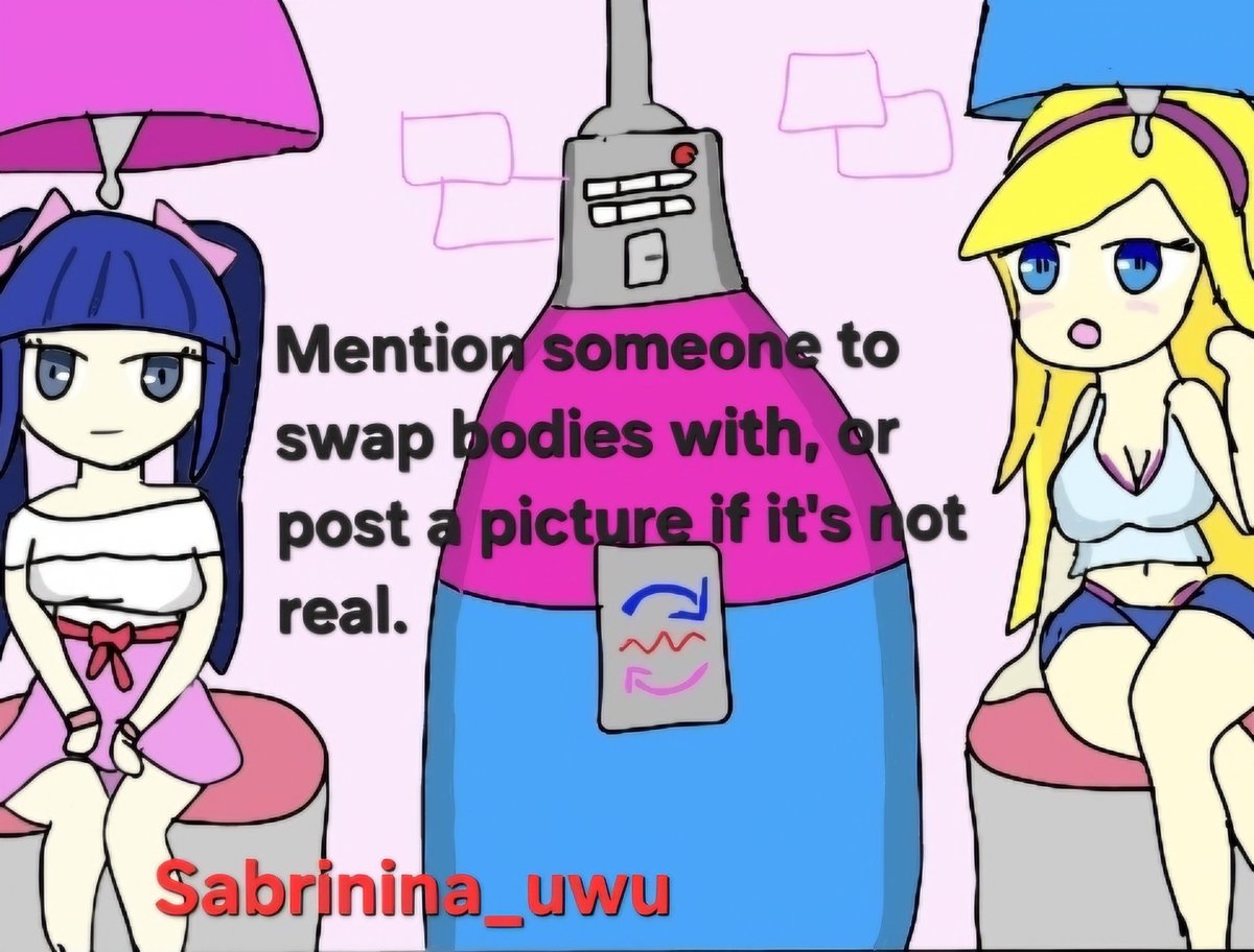 Sabrinina_uwu's tweet photo. Mientras hago el dibujo de la votación:

Menciona a ALGUIEN con quien quieras CAMBIAR CUERPOS, o pasa la foto de un personaje con quien quieras.

Mention SOMEONE you'd like to SWAP BODIES WITH, or share a picture of a character you'd like to. https://t.co/8FIh2kcrWb