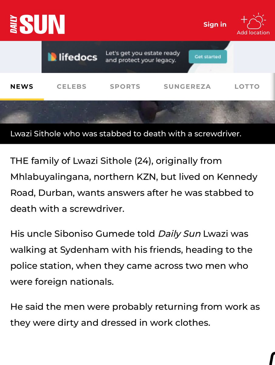 Justice for LWAZI SITHOLE who was stabbed by two foreigners for asking them “Bahamba nini” we live like foreigners in our own country 💔💔💔 #JusticeforLwazi