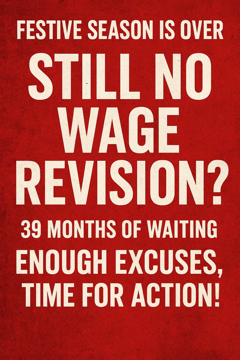 39 months of waiting. Enough is enough! Notify the wage revision now — employees’ patience has limits. <a href="/BBCHindi/">BBC News Hindi</a>
<a href="/HansrajMeena/">Hansraj Meena</a>
#PSGICOnParWithLIC
#PSGICWageRevision