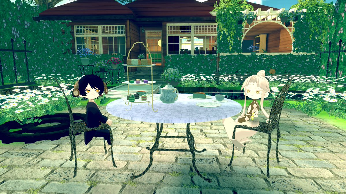 お茶会をしたよ☕
 w/柊 #hiiragi_trau_v