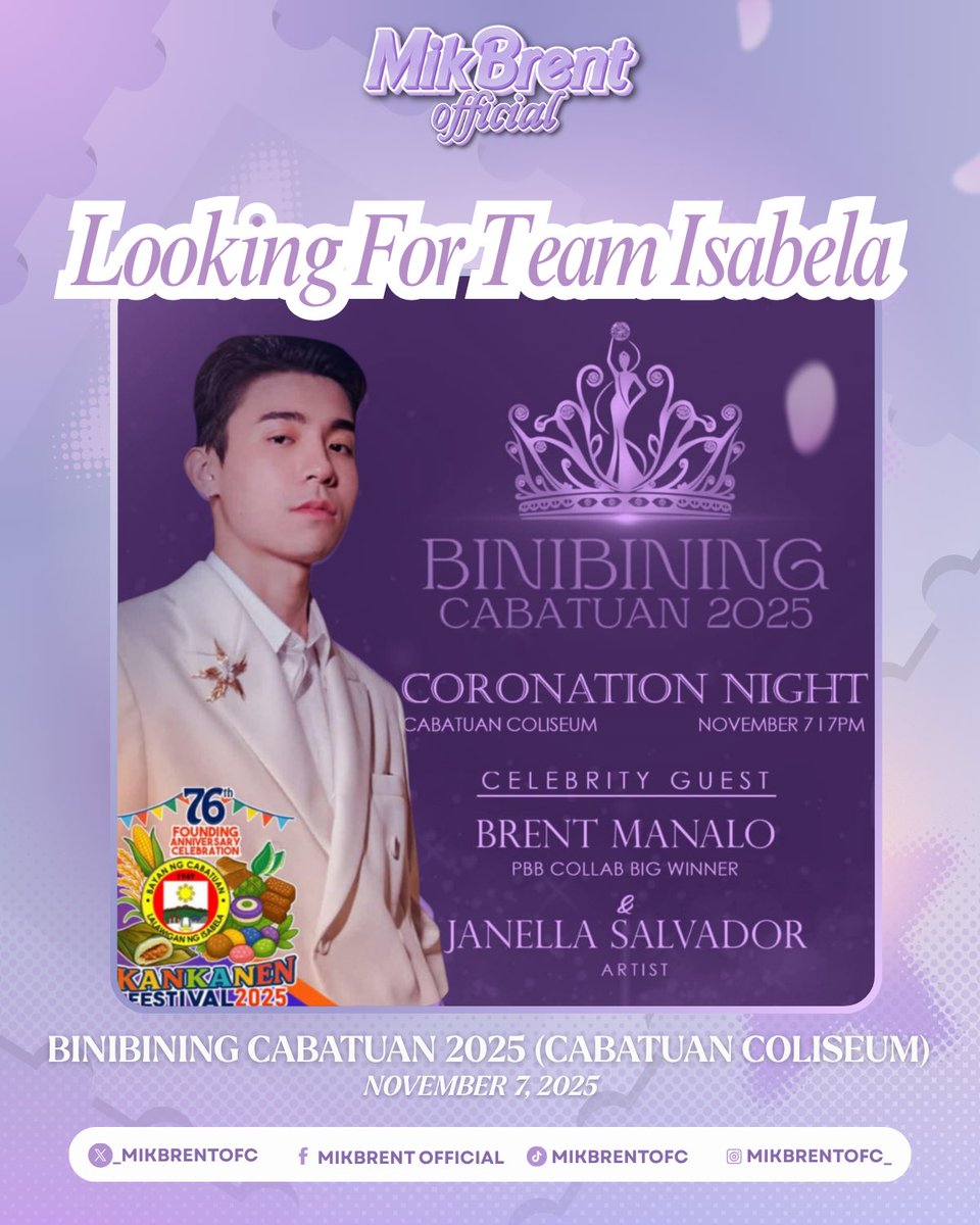 _MikBrentOFC's tweet image. So many blessings to be grateful for, and that calls for a celebration!

Where and When?

𝑵𝒐𝒗𝒆𝒎𝒃𝒆𝒓 6 – 𝑨𝒓𝒂𝒏𝒆𝒕𝒂 𝑪𝒐𝒍𝒊𝒔𝒆𝒖𝒎
Celebrate the spirit of Christmas with Mika at the Araneta Coliseum.

𝑵𝒐𝒗𝒆𝒎𝒃𝒆𝒓 7 – 𝑪𝒂𝒃𝒂𝒕𝒖𝒂𝒏
Join us as we welcome…