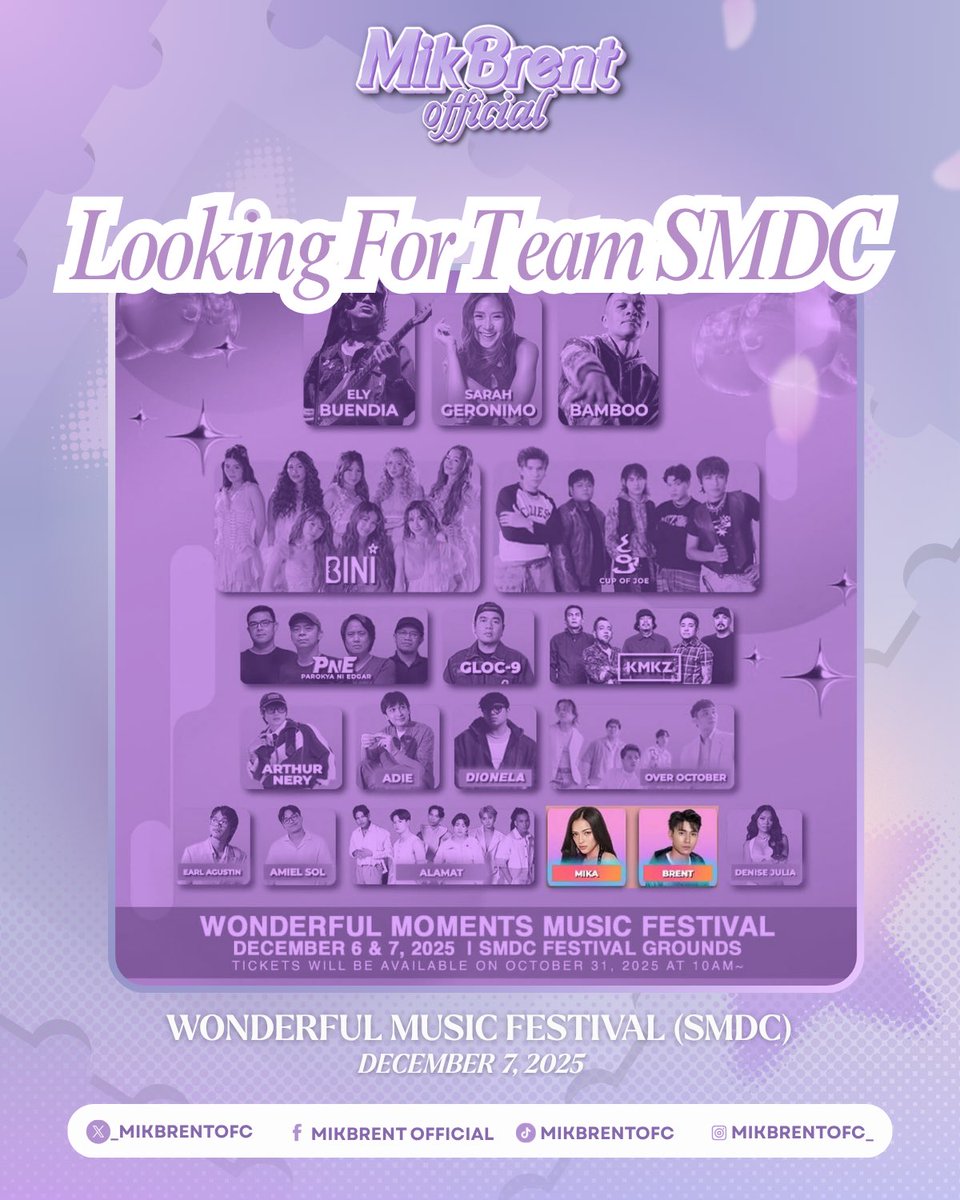 _MikBrentOFC's tweet image. So many blessings to be grateful for, and that calls for a celebration!

Where and When?

𝑵𝒐𝒗𝒆𝒎𝒃𝒆𝒓 6 – 𝑨𝒓𝒂𝒏𝒆𝒕𝒂 𝑪𝒐𝒍𝒊𝒔𝒆𝒖𝒎
Celebrate the spirit of Christmas with Mika at the Araneta Coliseum.

𝑵𝒐𝒗𝒆𝒎𝒃𝒆𝒓 7 – 𝑪𝒂𝒃𝒂𝒕𝒖𝒂𝒏
Join us as we welcome…