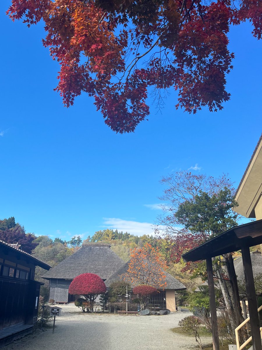 softhand61's tweet image. 雲海で有名な場所へ連れていってもらったけど、今回は日の出のみ拝めた。その後観光巡りで、一足早く進んだ秋の景色を楽しめた。遠野良いところだ