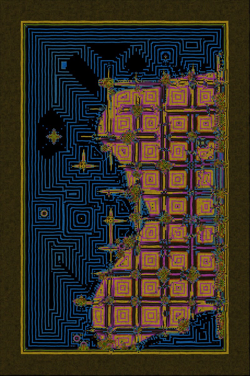 Reptile_tez's tweet image. &quot;Continuum&quot; #17 collected by 🙏💚 dear @Waterflowing0

#generative #p5js #creativecoding