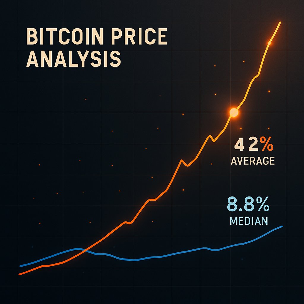 theblockopedia_'s tweet image. While popular claims suggest November is Bitcoin&apos;s strongest month with a 42.5% average return, CoinGlass data reveals the median is actually 8.8%, with a 2013 outlier significantly inflating the mean.

#Bitcoin #CryptoData