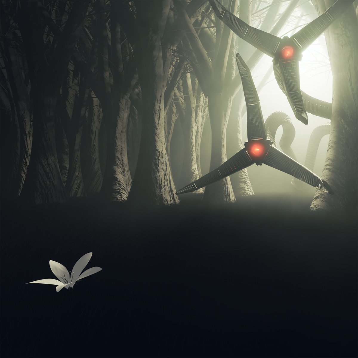 ibbiepop's tweet photo. Name: Encroach (remake)
.
.
.
.
.
.
.
#art #artist #artwork #digitalart #artistic #illustration #digitalillustration  #digitalartwork #adobeillustrator #abstract #nature #robot #technology #nier #landscape #blender #3dart #future #halloween #danger #dystopia https://t.co/YBTlAHfVuO
