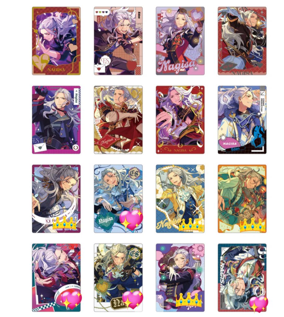 kelun_kukn's tweet image. 【買取】あんスタ with ThanX オンリーコレクション only collection Eden 凪砂

譲▶︎定価+送料

求▶︎画像3、4段目(💖&amp;gt;👑)&amp;gt;&amp;gt;1、2段目

1点から◎ 郵送のみ
可能であれば発売後のお支払い希望

迷子になりそうなカードありましたらぜひお譲り下さい🙇‍♀️
検索からでもお気軽にどうぞ🌸