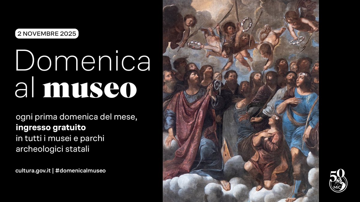 Torna la #domenicalmuseo, con apertura gratuita e, eccezionalmente, ingresso alla Chiesa-Museo dei #Girolamini prolungato fino alle ore 17.30, con ultimo accesso alle 16.45. Biglietti su museiitaliani.it, con app Musei Italiani o totem digitali in sede. Vi aspettiamo! 😊