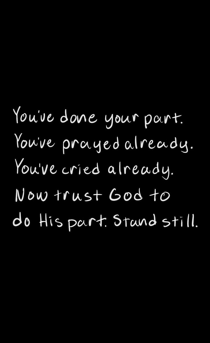 You've done your part.