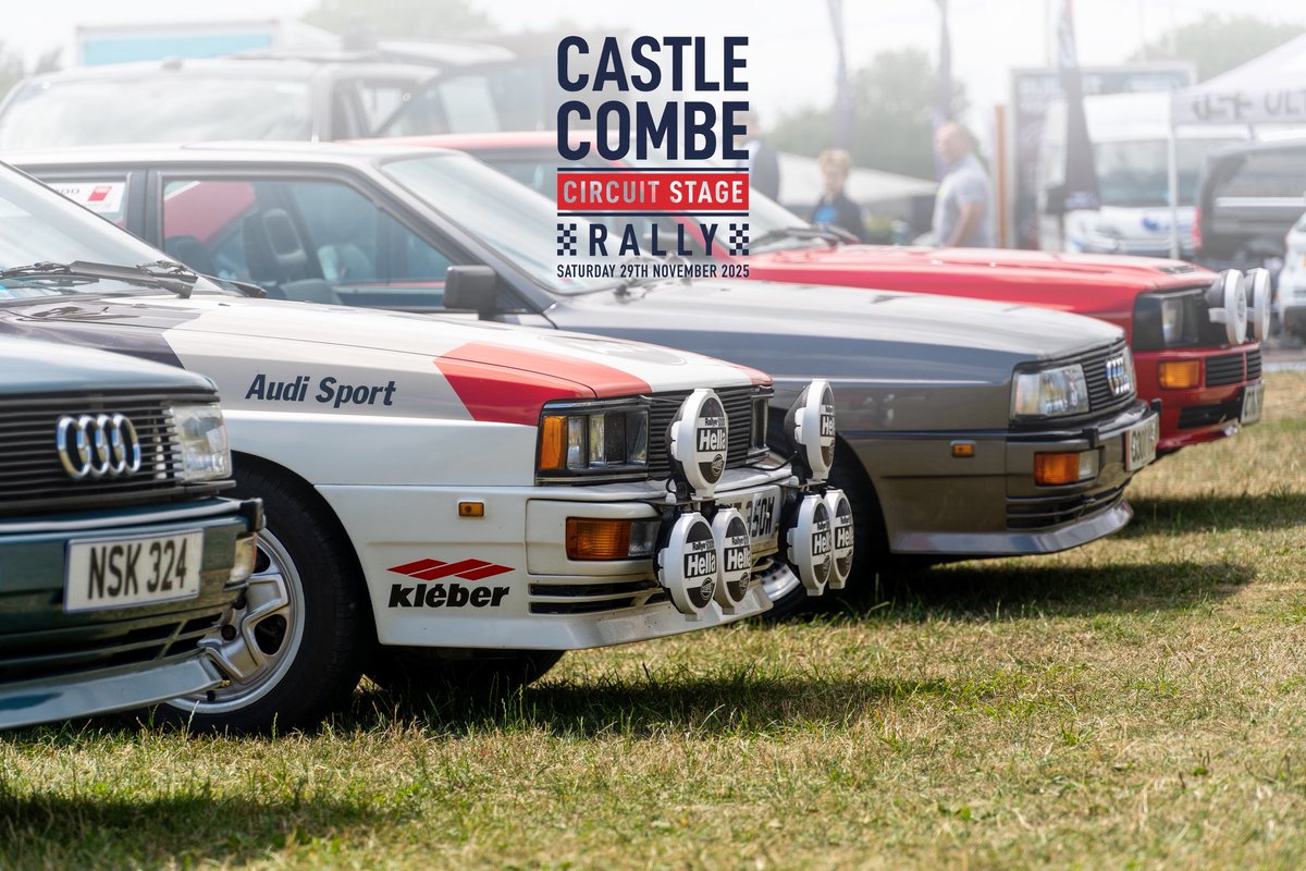 🏁 STAGE RALLY – DISPLAY YOUR CAR! 🏁

Want to show off your rally or rally-inspired car at the Castle Combe Stage Rally (29 Nov)? 

Find out more here: castlecombecircuit.co.uk/2025/10/10/dae…