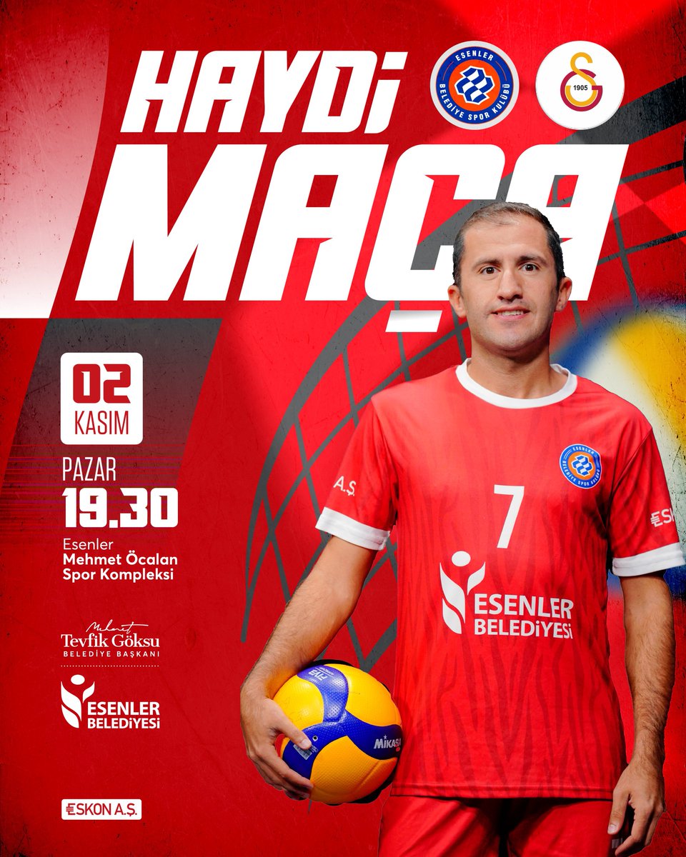 Esenler’in Efeleri Galatasaray karşısında sahaya çıkıyor. 

Bugün 19.30’da Esenler Mehmet Öcalan Spor Kompleksi’nde buluşuyoruz. 

Tribünleri dolduralım, tarih yazmaya hep birlikte devam edelim.