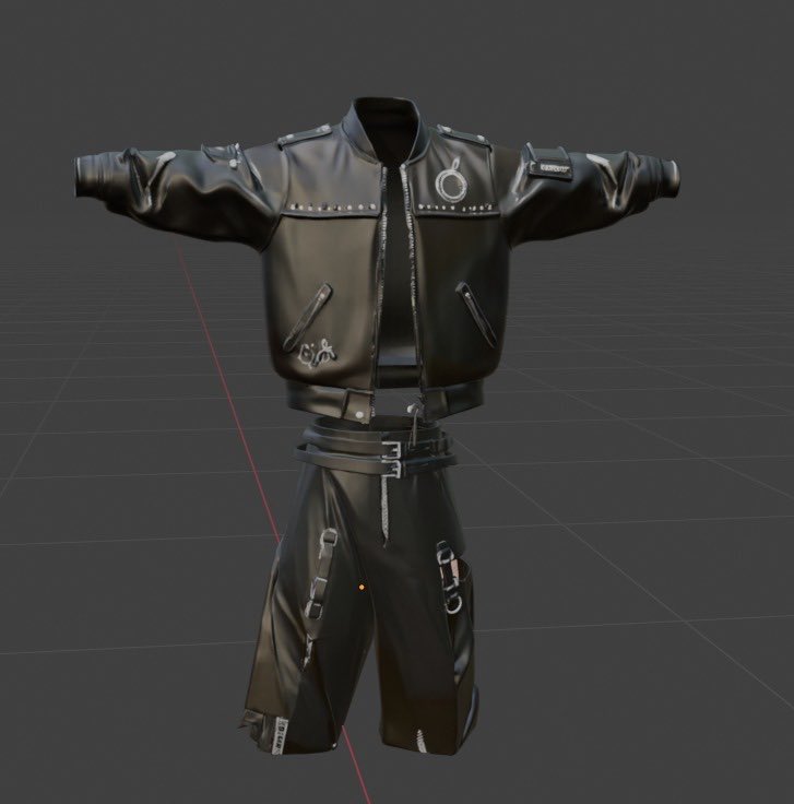 VertexMesh's tweet image. A VRC avatar outfit in progress 🔥🔥🔥.DM for your avatar model, collabs welcome . #vtuber #vrchats #vrchat #3d #3dmodels #VRC #hololive #blender #Unity