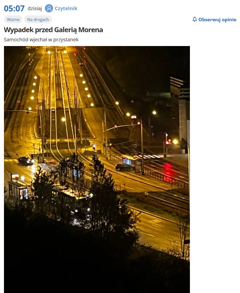 Drodzy piesi, pamiętajcie o odblaskach, szczególnie podczas korzystania z przystanków, bo taki kierowca jak jedzie rozpędzony i wpadnie w poślizg to może Was nie zauważyć.