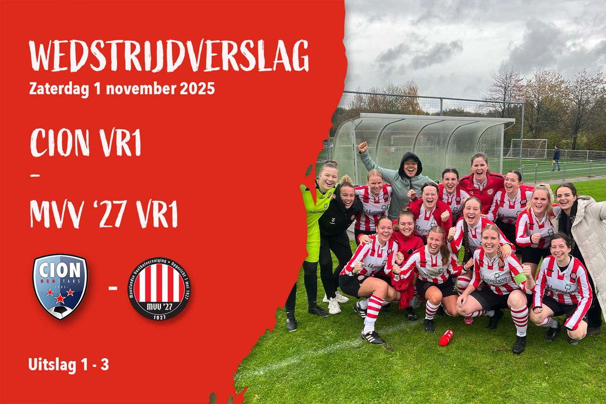 Heerlijke overwinning op zeiknatte vroege ochtend!!! mvv27.nl/2025/11/02/hee…