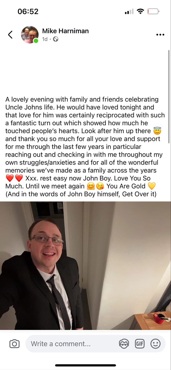 Lovely evening celebrating the life of my uncle on Friday with family, friends and loved ones. Love You John Boy ❤️❤️❤️