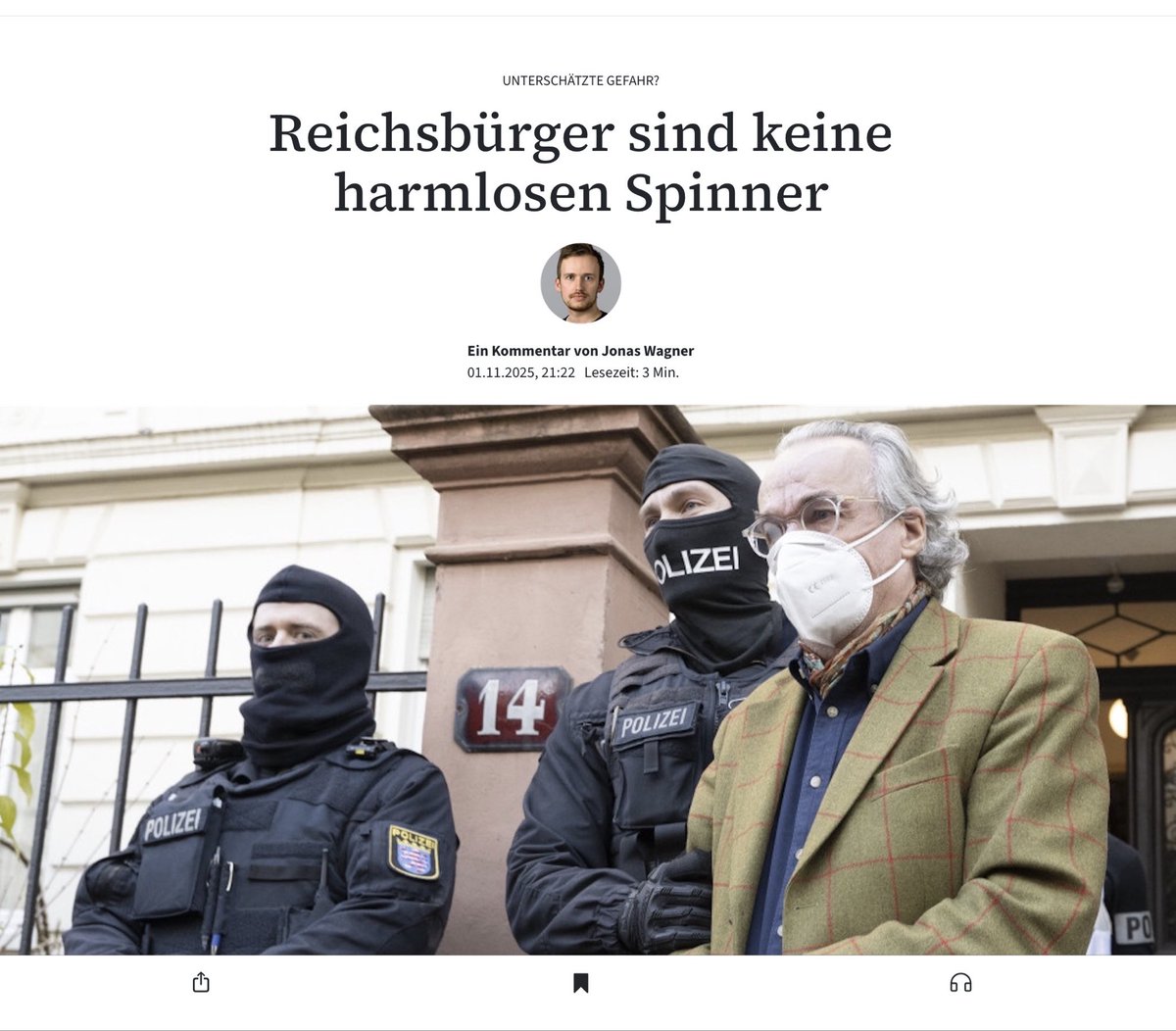 Lesenwert: Solider und unaufgeregter Beitrag über eine unterschätzte Gefahr für unsere Demokratie. #Reichsbürger <a href="/faznet/">Frankfurter Allgemeine</a> Empfehlenswerter Beitrag aus F.A.Z.: faz.net/aktuell/politi…