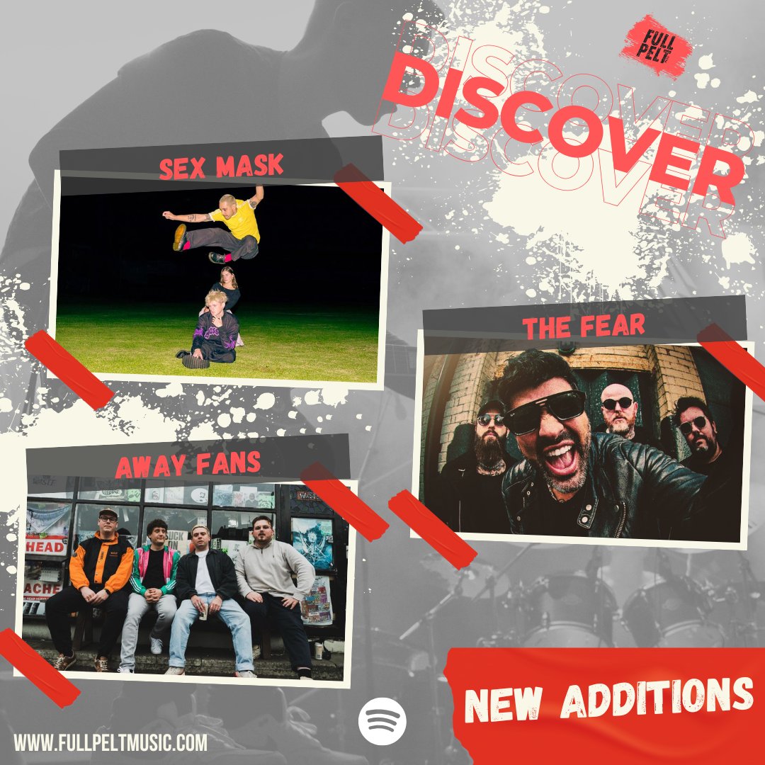 fullpeltmusic's tweet image. NEW ADDITIONS to our 'Discover' New Music Playlist!

#sexmask - 'Cold'
#thefear - 'THE END IS THE START'
#awayfans - 'Keeping On'

Listen, Follow &amp;amp; Discover your new favourite artist 👇
tinyurl.com/5n748y5k