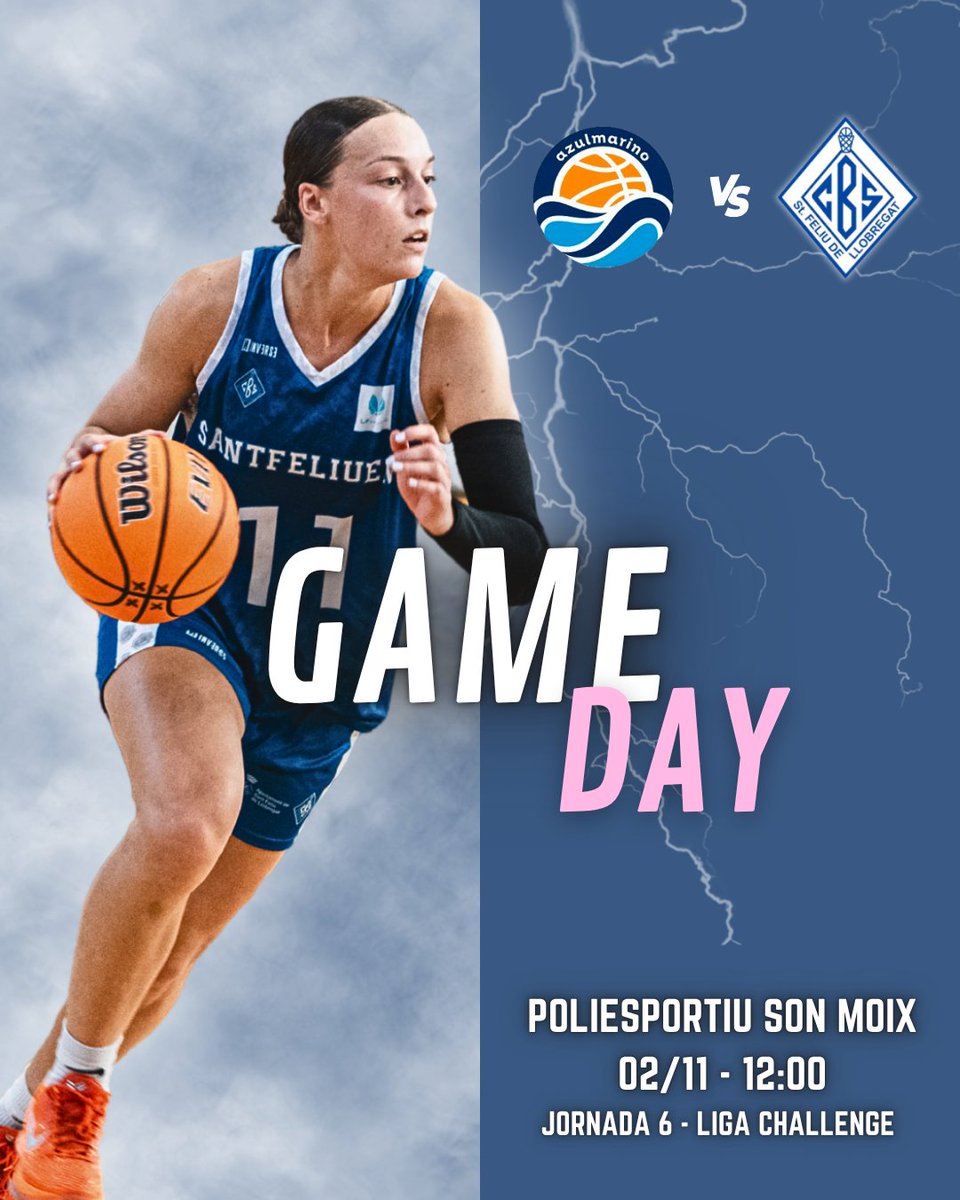 cbsantfeliuenc's tweet image. 🏀 GAME DAY: LIGA CHALLENGE

📅 Diumenge 2 de novembre
⏰ 12:00h
📍 Palau d’Esports de Son Moix (Mallorca)
🆚 Azulmarino Mallorca Palma

💪 Un gran desafiament, però estem preparades per lluitar fins al final!

🔥 Força, equip! Junts som més forts!

#OrgullCBS #inverseteams