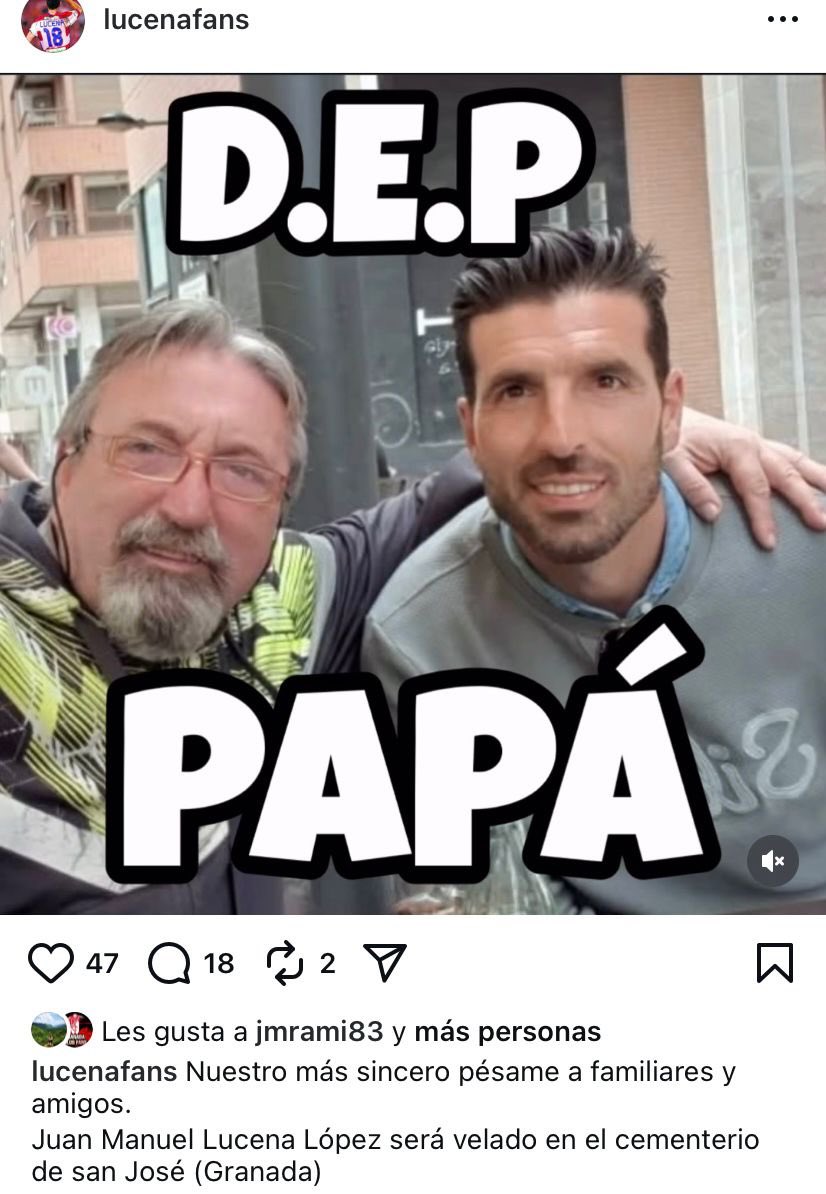 rmarcagranada's tweet photo. 🖤 Nuestro más sentido pésame a @Lucenafans por el fallecimiento del padre de Manolo Lucena. 
Será incinerado mañana a las 10 en el cementerio de Granada. 
Descanse en paz. https://t.co/RN61YgJo8c