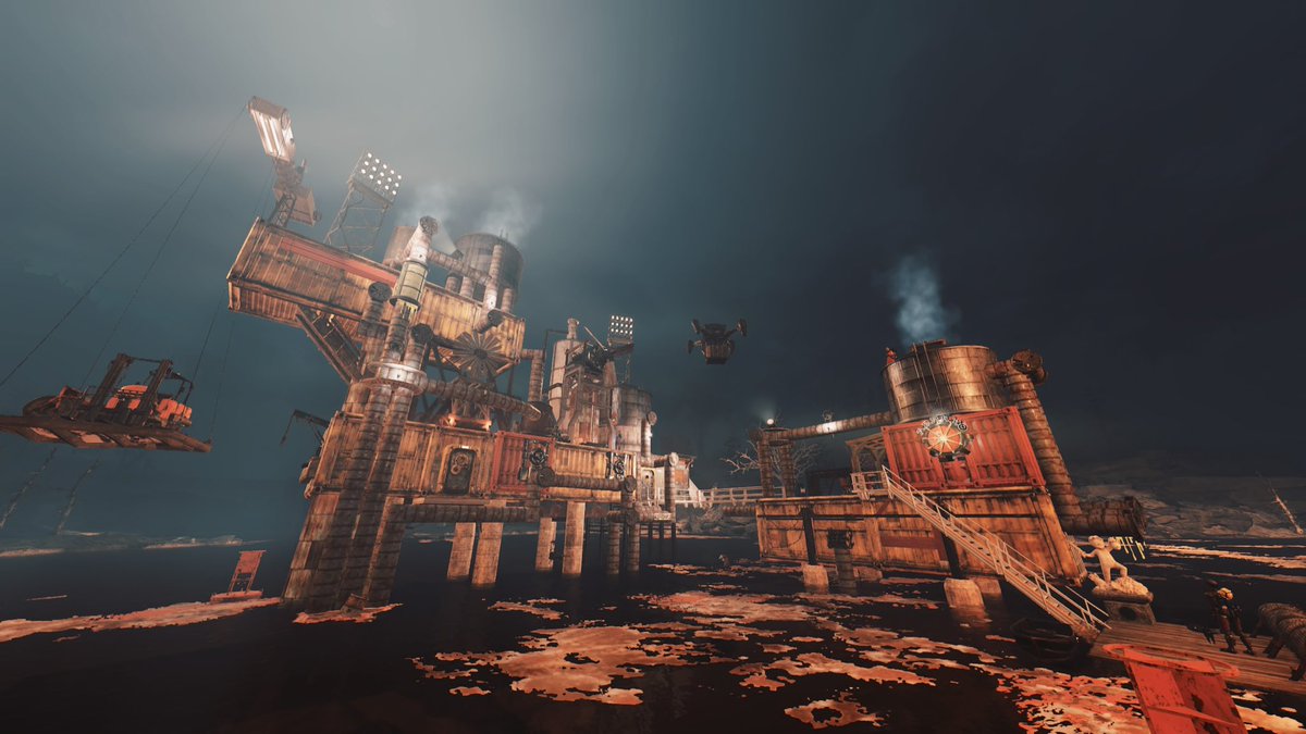 昨日お邪魔したヒトカさんとりょうたるさんのcamp👍
メインのドレスは勿論ですが、シンプルに見えるこの建物も段々大きくなる微妙な幅感の寸法を違和感なく作れるのすごいなと思いましたw りょうたるさんのプラントもめちゃ好みだった！またよろしくお願いします😌
#フォールアウト76 
#Fallout76Camp