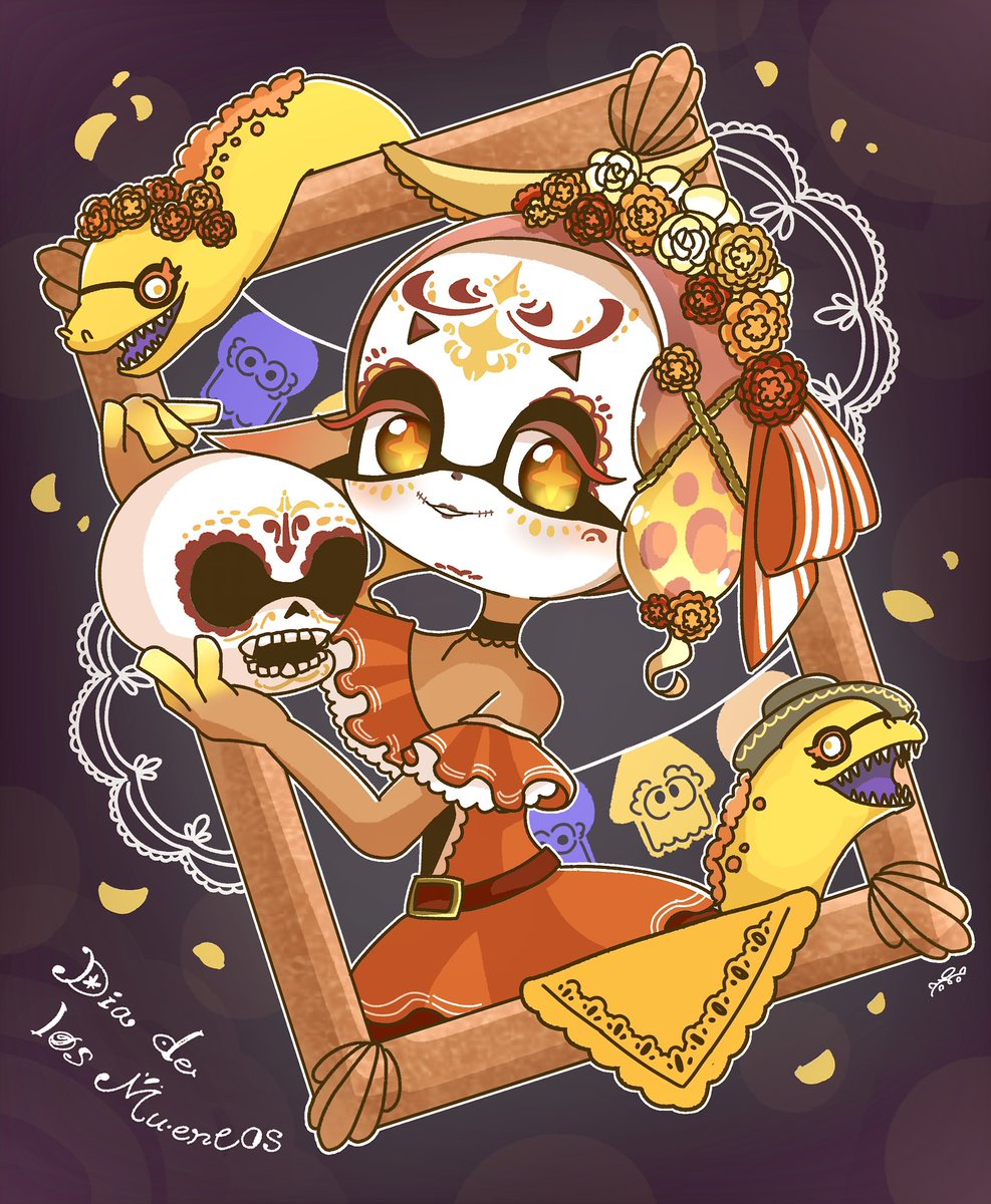 c333mnno's tweet image. 今日は  #死者の日 💀🌼