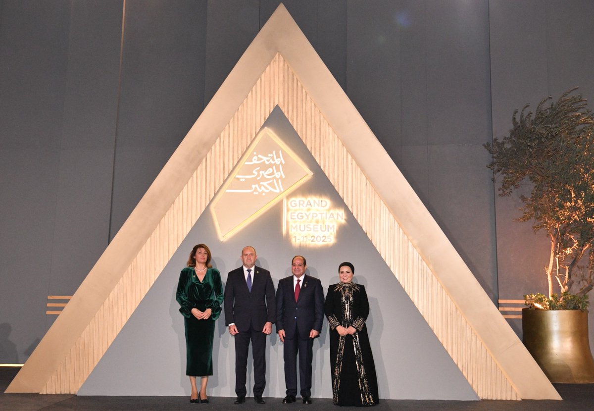 Congratulations to Egypt on the opening of the Grand Egyptian Museum — a magnificent home of the Ancient Egypt, its culture and traditions. Sincere thanks to <a href="/AlsisiOfficial/">Abdelfattah Elsisi</a> for the warm hospitality in Giza.🇧🇬🇪🇬Egypt is a partner of strategic importance for Bulgaria and the EU.🇪🇺