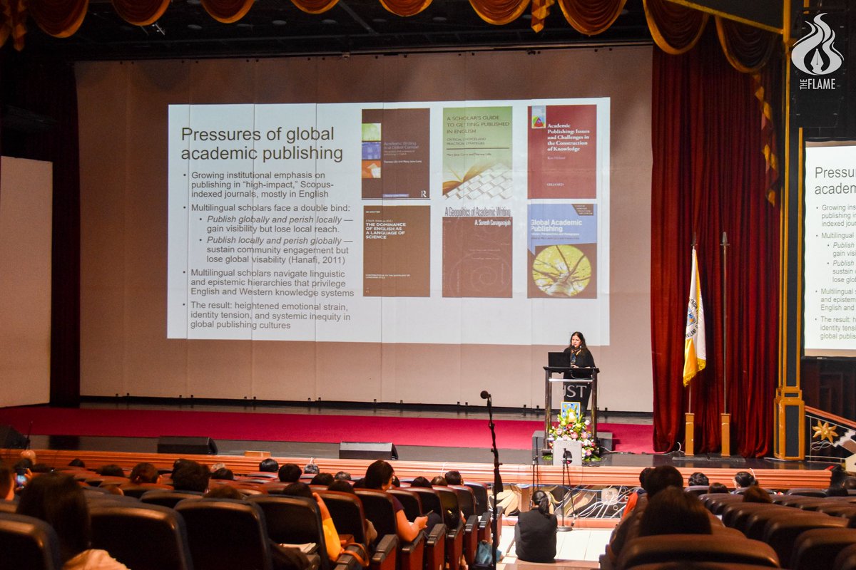 Dr. Sara Hillman, Associate Professor of Applied Linguistics &amp; English, spoke at the Free Linguistics Conference (FLC 2025) at the University of Santo Tomas in Manila, a global, inclusive forum gathering scholars, educators &amp; students across diverse fields of linguistics.