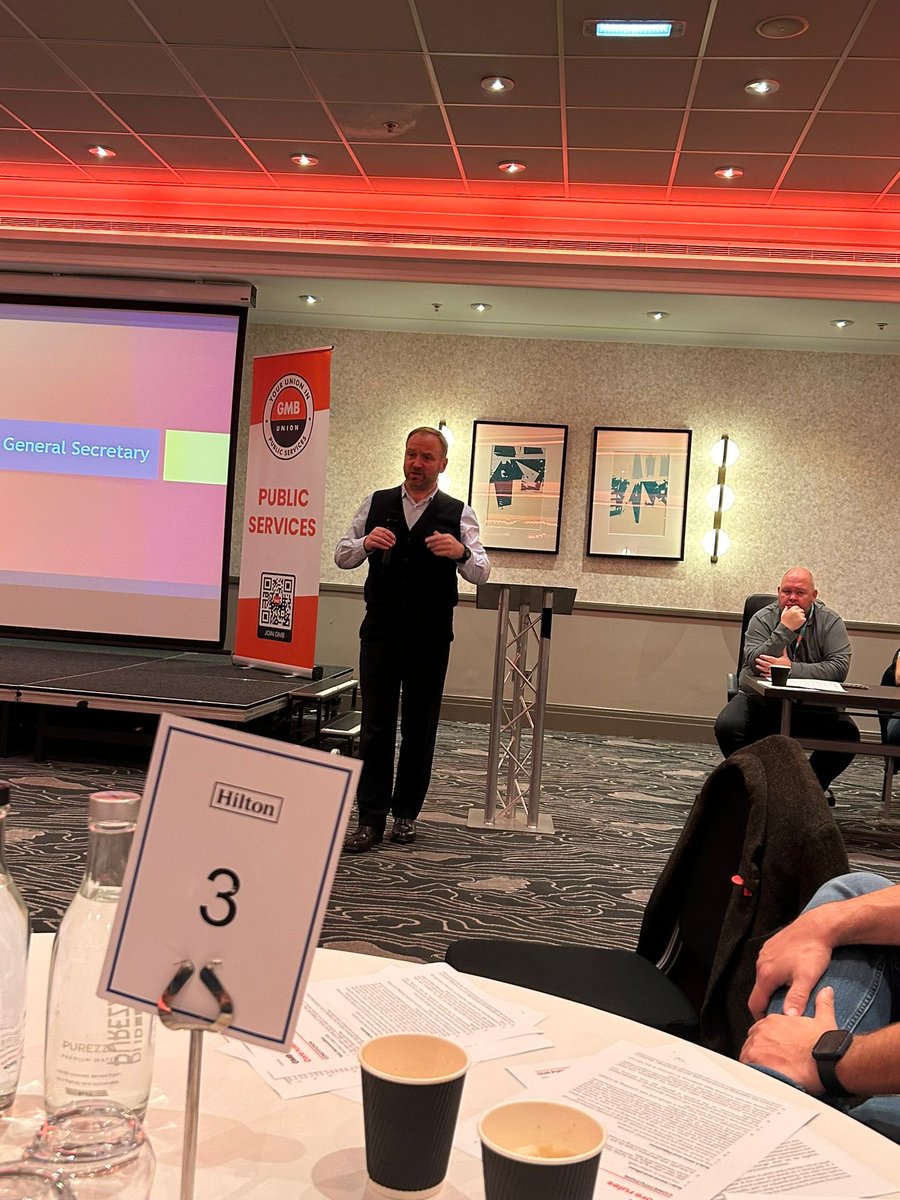 Deanneferguson's tweet photo. Fantastic address from GMB General Secretary Gary Smith at the Public Sector Local Government Conference, focusing on campaigns driven by our members’ needs and staying true to our core union values.
#GMBUnion #PublicServices #Organising #UnionStrong https://t.co/S1xaBcnf73