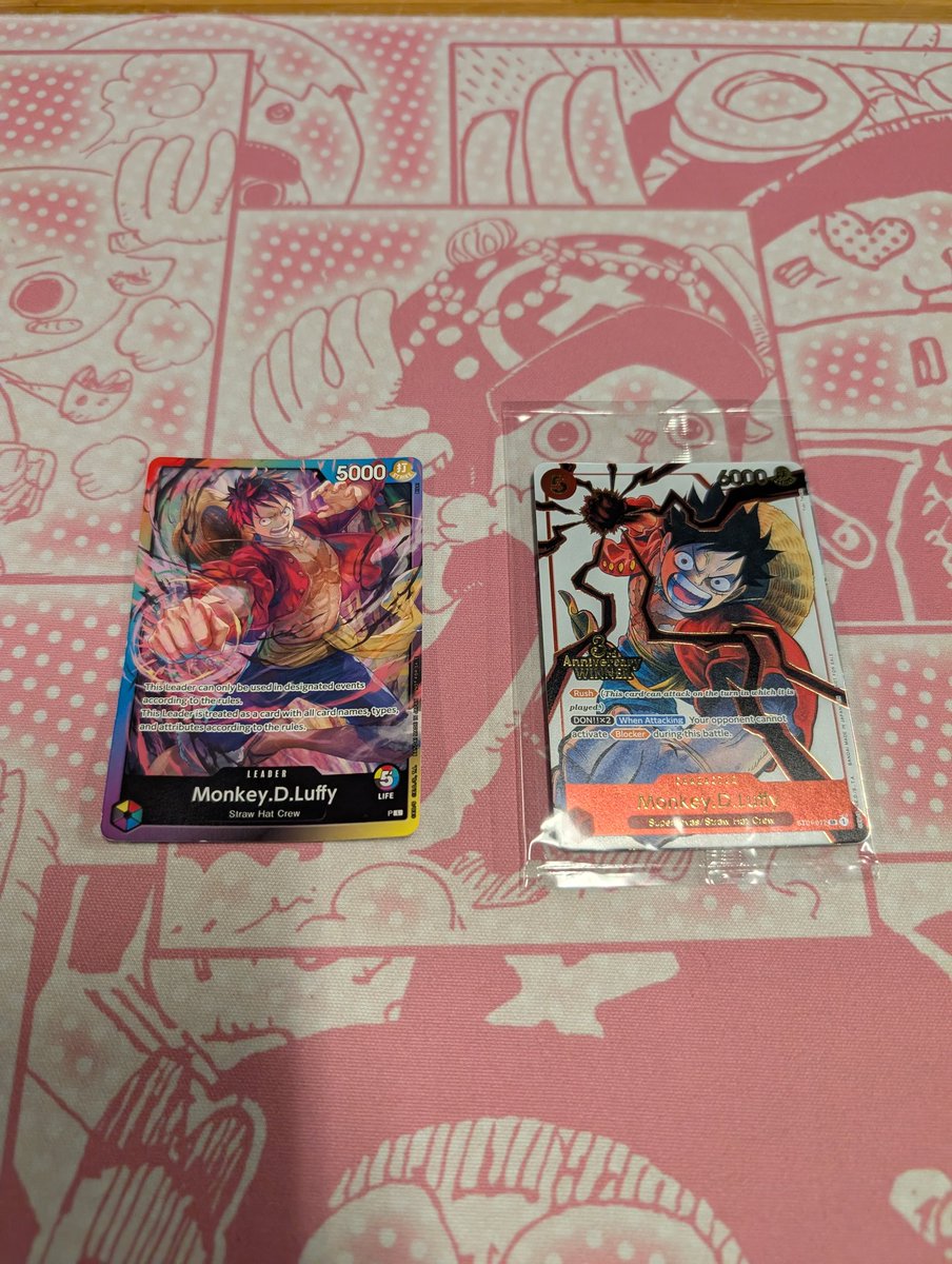 Went B2B today at the next stop Tabletop Village. All 6 packs hits (bonney, shanks, Roger, stussy and Luffy SRs and AA Boa) Bonney and Shanks won all my games