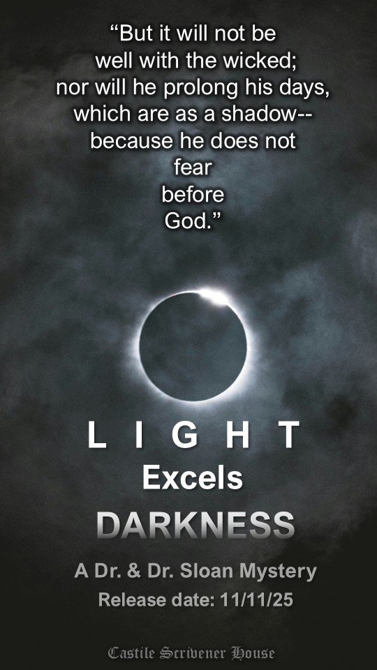 CastileSHouse's tweet photo. Light Excels Darkness: A Dr. &amp; Dr. Sloan Mystery. By award-winning author Darryl Arrington. Available on Amazon 11.11.25.
#FictionLovers  #fiction  #MysterySaja  #mystery
@CastileSHouse https://t.co/98ViR8iCHW
