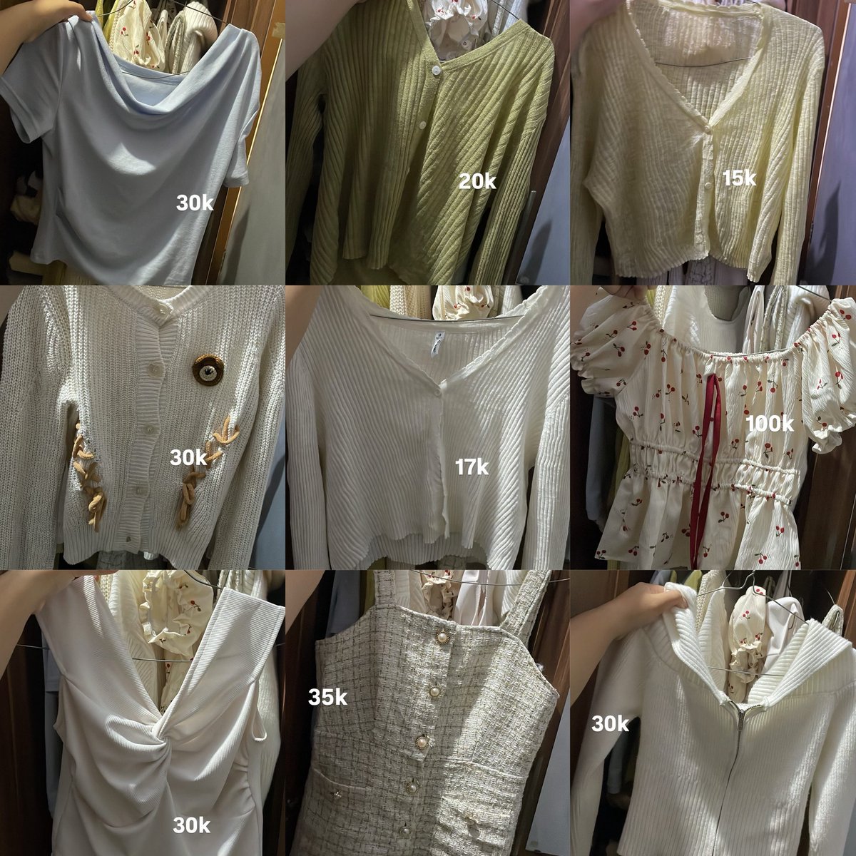 antyuans's tweet photo. Preloved baju only manual dikirim jnt Express (lokasi jakarta barat) harga belum termasuk ongkir, untuk yg 100k itu masih baru masih ada tag from bkk https://t.co/munUa8NhTv