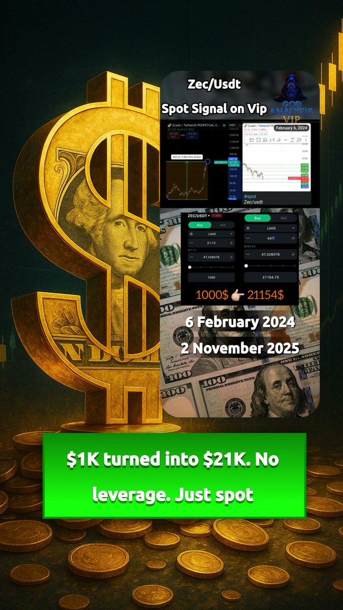 God_analysis's tweet image. $182 a year, invest in knowledge before the profits. 💼🔥 Join VIP
#Vip #Signal #Zec #Zrcusdt #Pump #Crypto #trade #Trader #Spot #Spotsignal