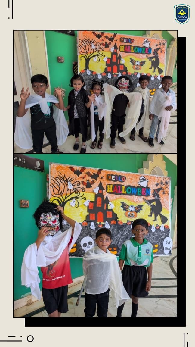 awsnlr's tweet photo. 🎃 Halloween Fun at Adani World School Pre-Primary! 👻

Kids in spooky costumes danced, played games, crafted art, &amp; learned about the festival. Boosts confidence, social skills &amp; joyful memories! ✨🎃💀 https://t.co/nEczyaz5uL